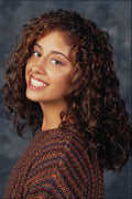 746067 Smiling Brunette With Perm A4 Photo Print