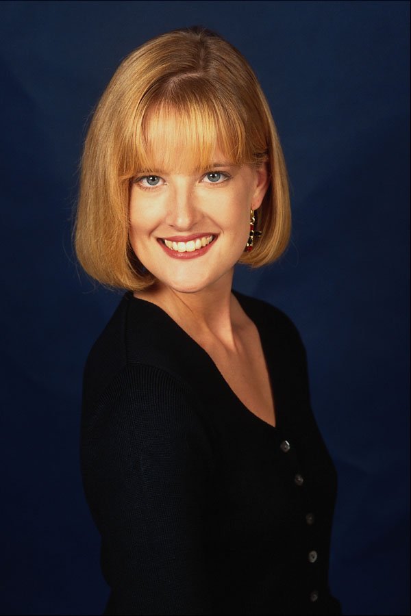 746071 Woman With Short Bob On Dark Background A4 Photo Print
