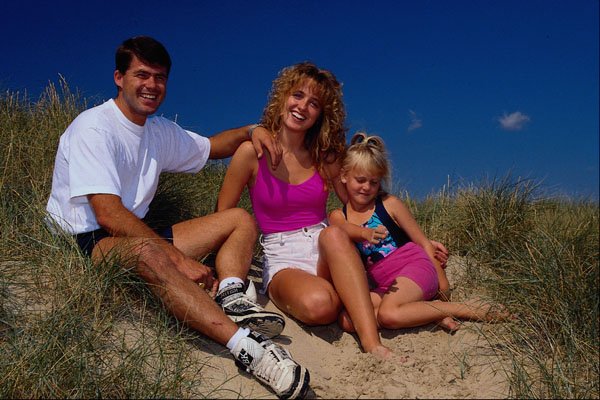747002 Family At The Beach A4 Photo Print