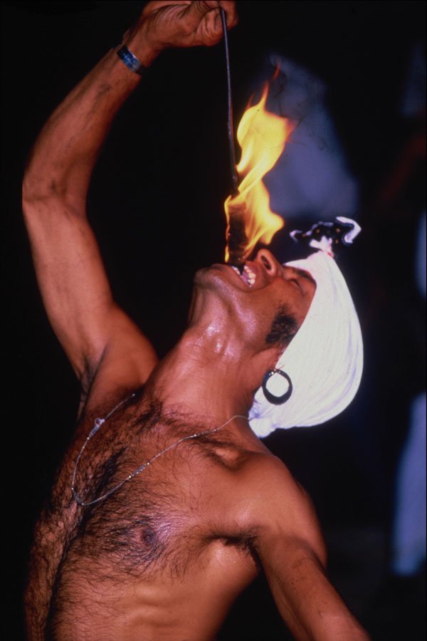 747013 Fire Eater, Kandy, Sri Lanka A4 Photo Print