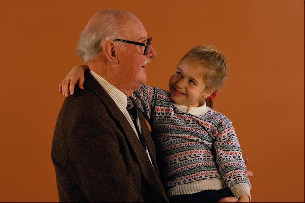 747029 Grandfather And Child A4 Photo Print