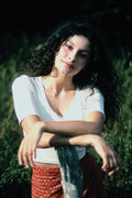 747069 Spanish Girl, Leaning On Fence A4 Photo Print