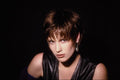 747071 Girl In Black Leather Waistcoat A4 Photo Print