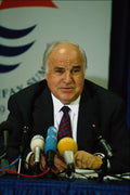 747087 Germany's Chancellor, Helmut Kohl During Press Conference A4 Photo Print