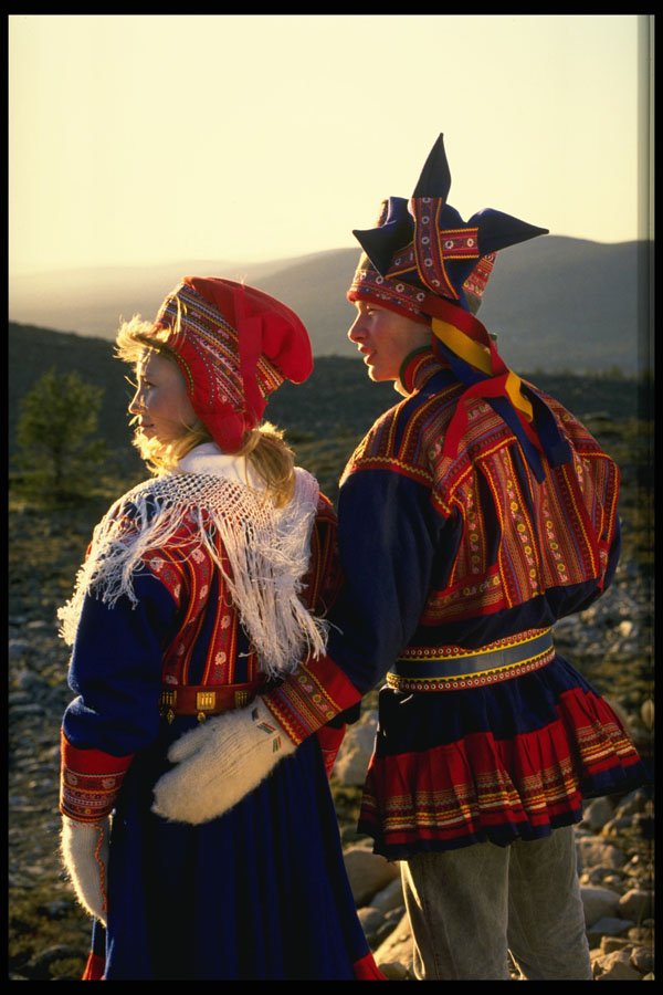748074 Sami Gakti , Saami National Costume A4 Photo Print