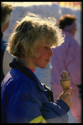 748076 Girl Eating Ice Cream A4 Photo Print