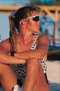 748091 Portrait Of A Woman On A Beach A4 Photo Print