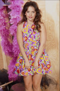 749018 Dawn, Flowered Party Dress A4 Photo Print