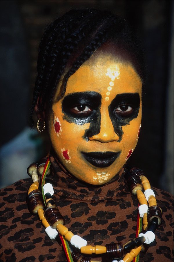749032 Girl With Painted Face A4 Photo Print