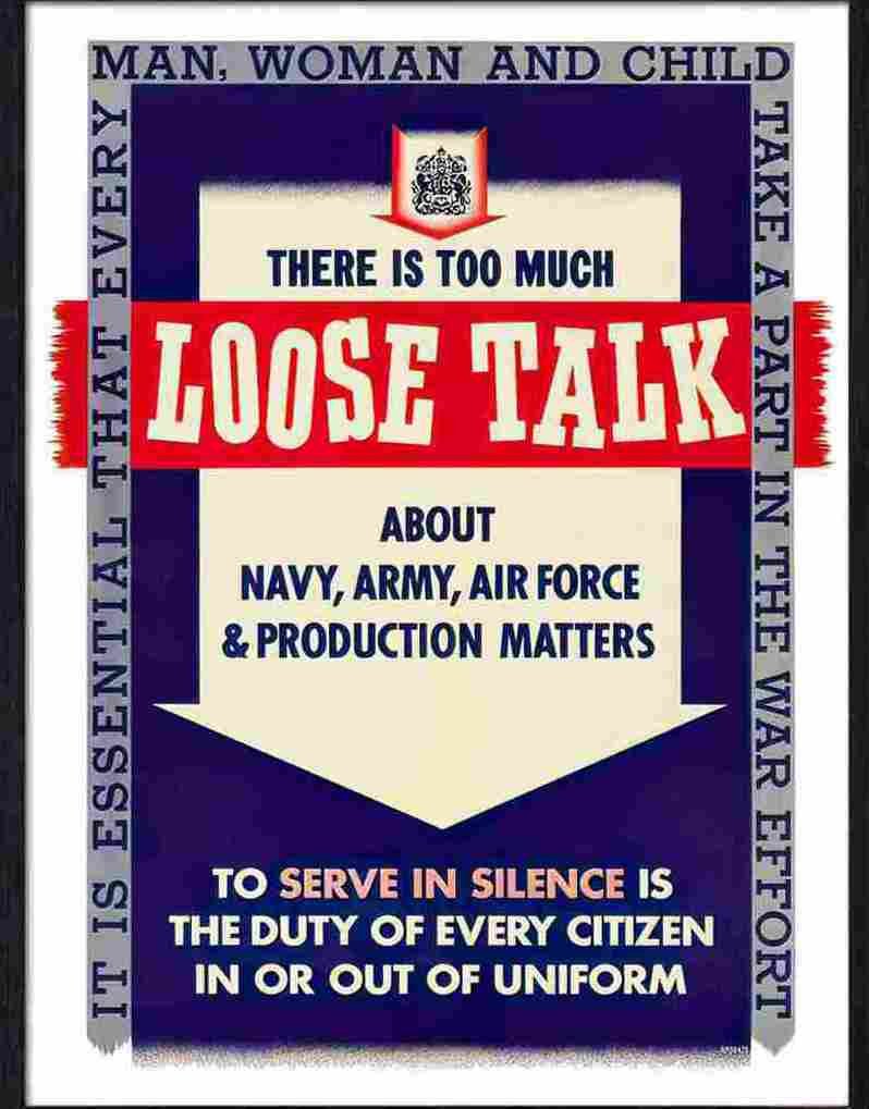 75 there is too much loose talk Advert A4 Photo Print