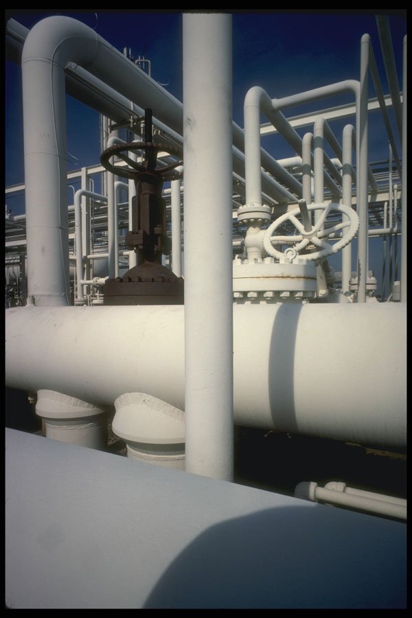750025 Petroleum Refinery Pipeline A4 Photo Print