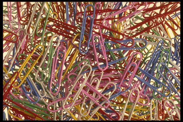 750084 Paper Clips, Mixed Colors A4 Photo Print
