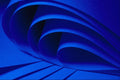 752014 Blue Abstract Shape A4 Photo Print