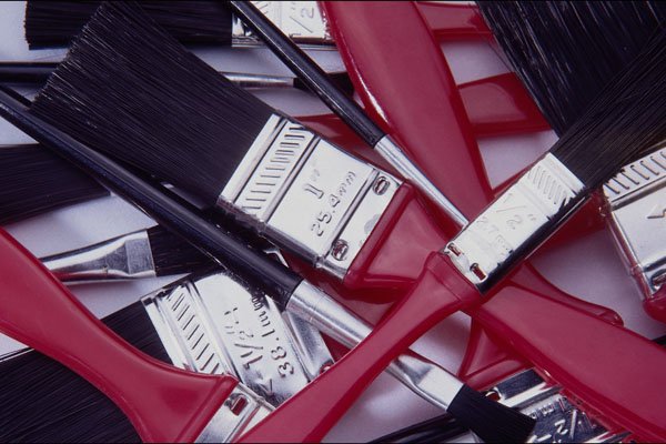 752063 Red Paint Brushes A4 Photo Print