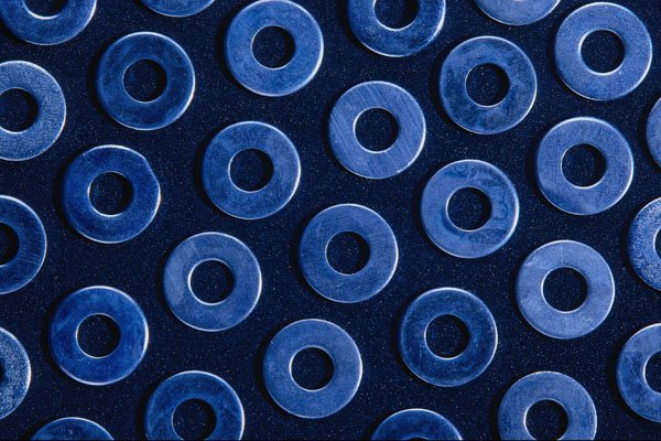 752071 Rows Of Metal Washers A4 Photo Print