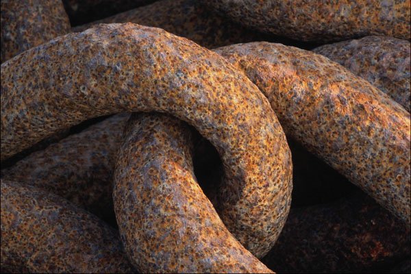 753001 Rusted Chain A4 Photo Print
