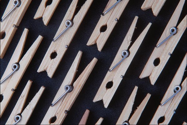753043 Clothes Pins In Rows A4 Photo Print