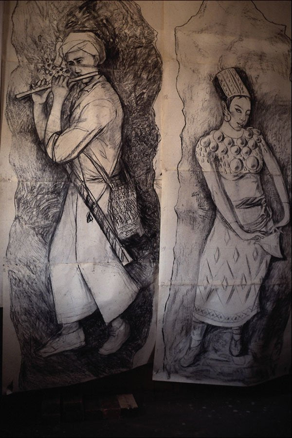 753085 Drawing For Art Price's Sculpture In Mangshi, China A4 Photo Print