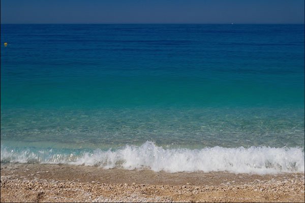 754059 Sand, Sea And Sky Abstract, Olu Deniz, Turkey A4 Photo Print