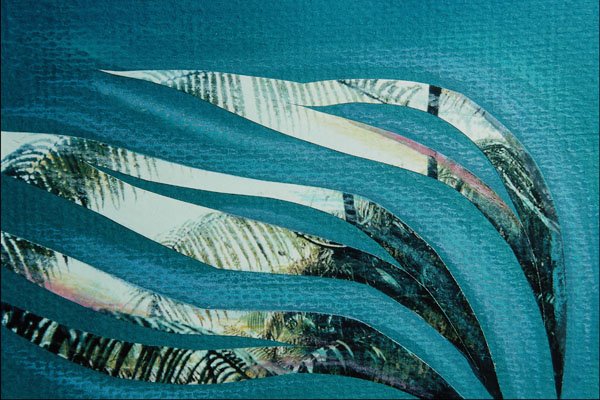 754071 Sea Grasses, Mixed Media, Collage On Paper A4 Photo Print