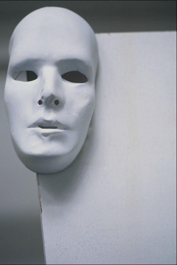 754082 White Mask A4 Photo Print