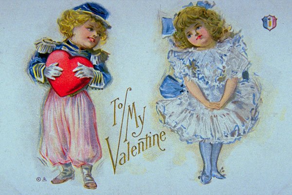 755001 National Valentines Series, By A. Jaeger, Embossed, 1910 A4 Photo Print