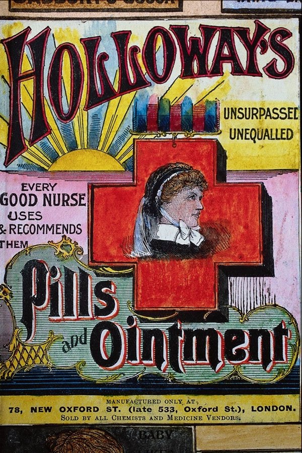 755037 Holloways Pills And Ointment Cure All, Circa 1910 A4 Photo Print