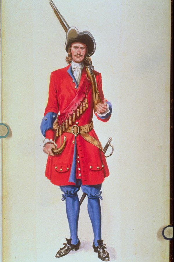 755064 Musketeer, Coldstream Regiment Of Foot Guards, 18th Century A4 Photo Print