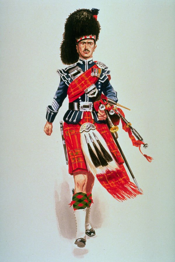755078 Pipe Major, Scots Guards, 1946, 20th Century A4 Photo Print