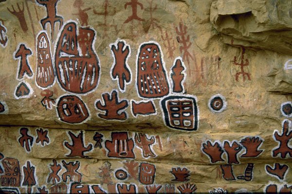 755097 Songo Rock Paintings, Mali A4 Photo Print