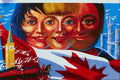 756035 Canadian Faces Mural A4 Photo Print