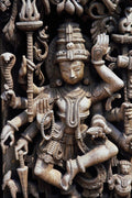756039 Indian Wood Carving A4 Photo Print
