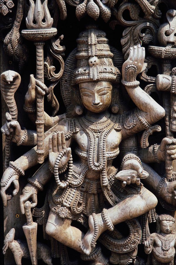 756039 Indian Wood Carving A4 Photo Print