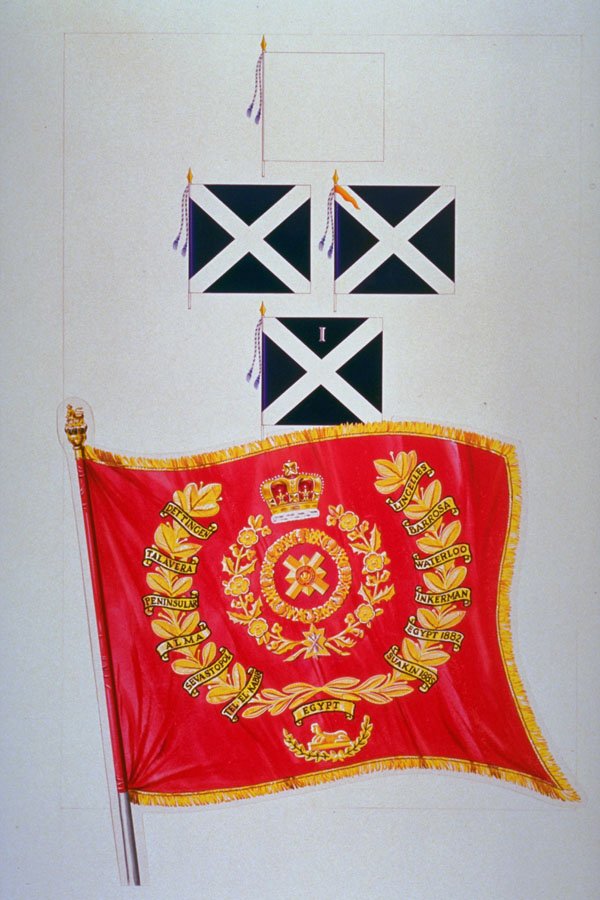 756070 Standards Of Scots Guards A4 Photo Print