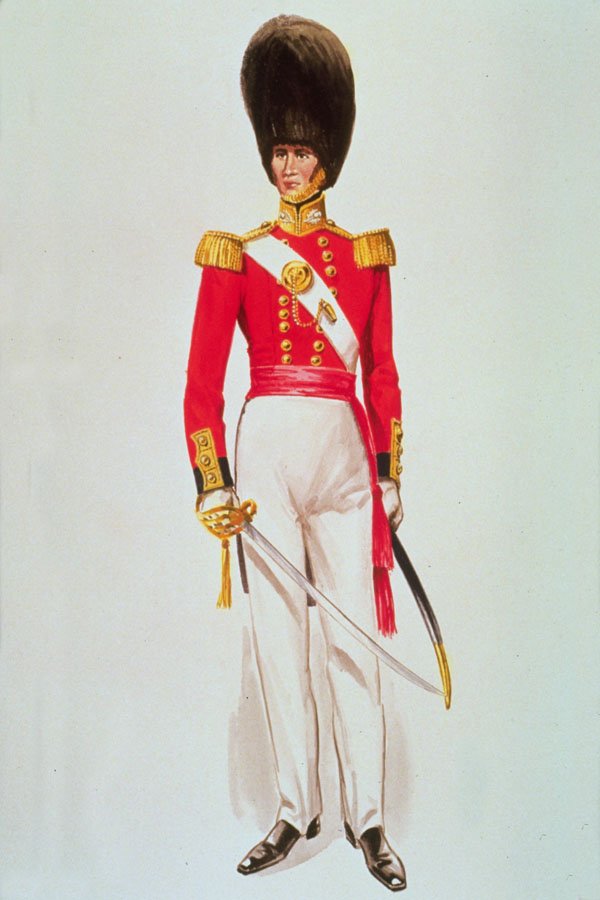 756085 Officer, Scots Fusilier Guards, Circa 1840 A4 Photo Print