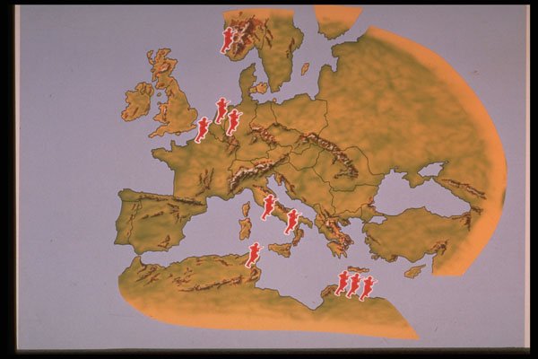 757040 Map Of Europe, Where The Guards Operated During World War II A4 Photo Print