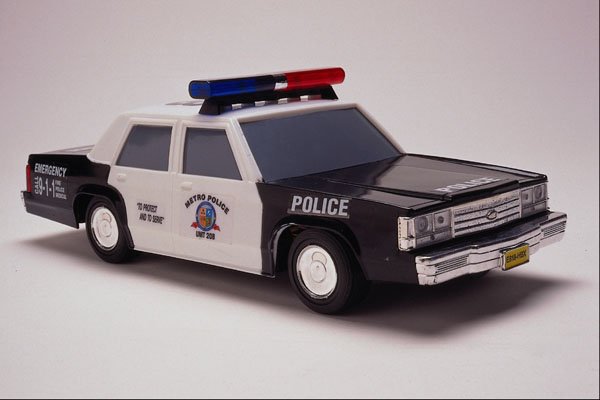 758092 Black And White Police Car A4 Photo Print