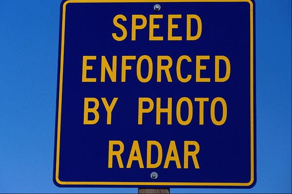 760001 Speed Enforced By Photo Radar A4 Photo Print