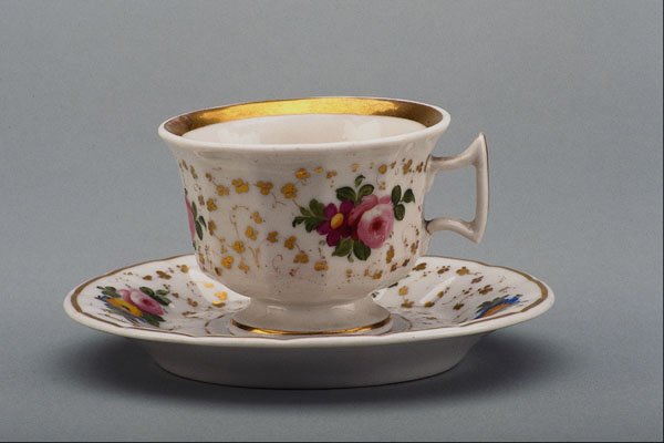 760033 19th Century Coffee Cup And Saucer, Parowa, Germany A4 Photo Print