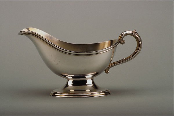 760049 20th Century Silver Plated Sauce Boat, Canada A4 Photo Print