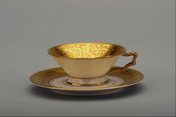 761010 20th Century Tea Cup And Saucer, Bavaria, Germany A4 Photo Print
