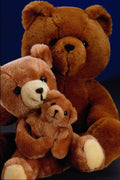 761041 Three Teddy Bears Sitting On Each Other's Laps A4 Photo Print