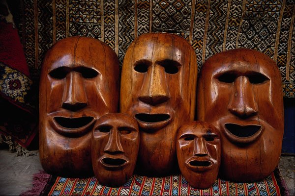761063 Family Portrait Of Masks A4 Photo Print