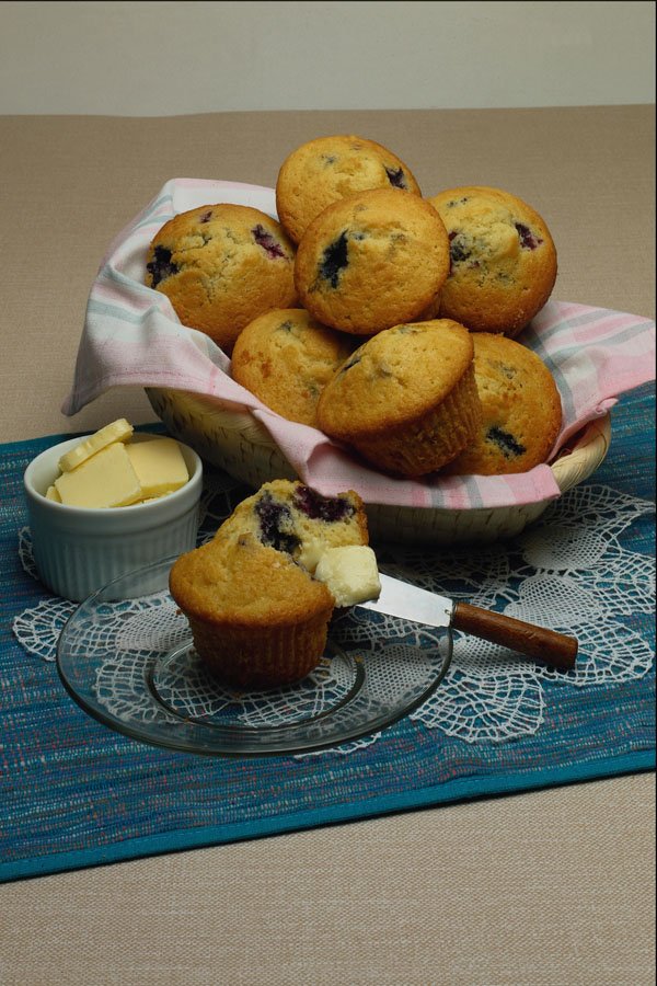 761072 Blueberry Muffins A4 Photo Print