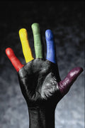 761085 Hand Painted With Primary Colors A4 Photo Print
