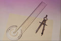 762007 Compass With Ruler A4 Photo Print