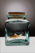 762050 Goldfish In Jar A4 Photo Print
