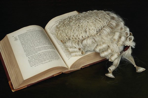 762055 Open Law Book With Wig, England A4 Photo Print
