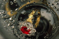 762099 Ruby Ring In Sparkling Water A4 Photo Print