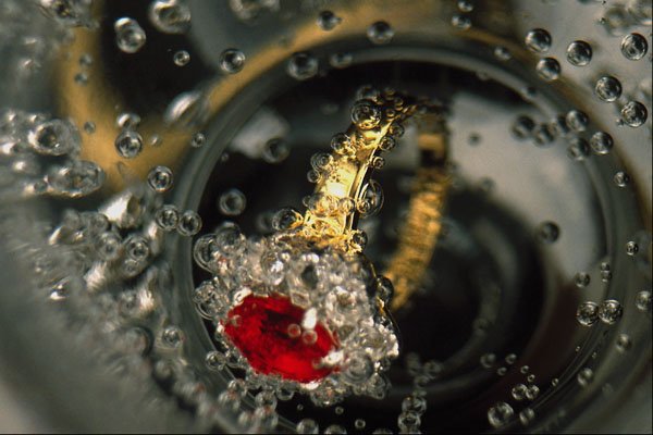 762099 Ruby Ring In Sparkling Water A4 Photo Print